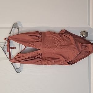 Halter Plus Size One Piece Swimsuit. 